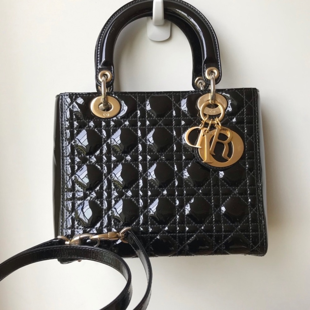 Black Patent Lady Dior